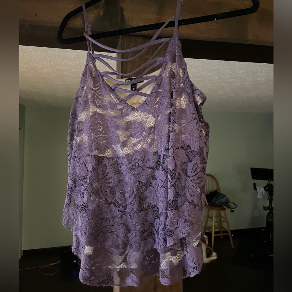 Express Purple Tank Top (Medium)